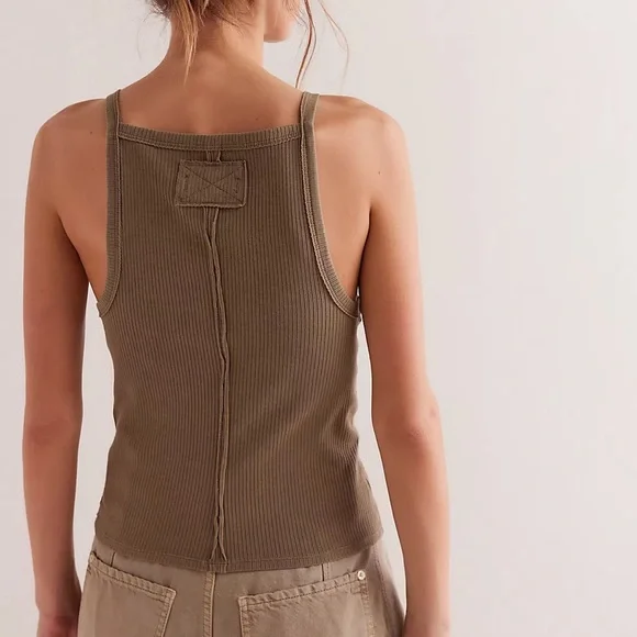 New Free People Mia ribbed Tank SZ SM - Picture 2 of 2